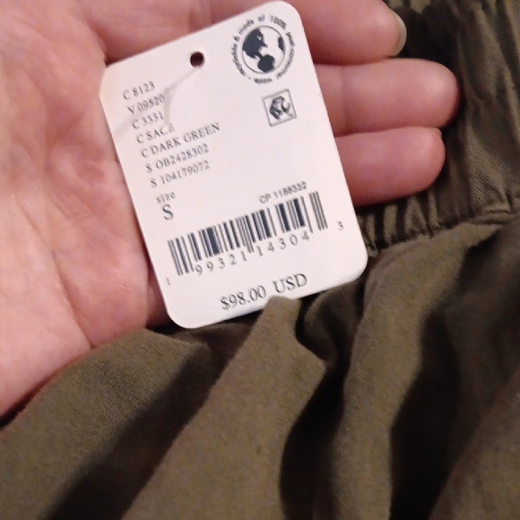 Free People Olive Wide Leg Pants - Picture 3 of 3